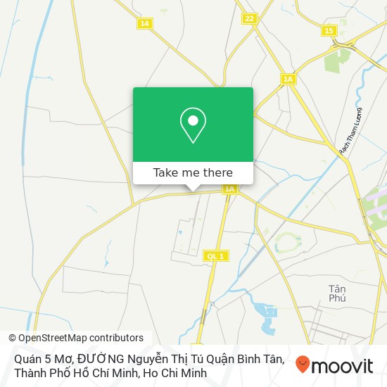 Quán 5 Mơ, ĐƯỜNG Nguyễn Thị Tú Quận Bình Tân, Thành Phố Hồ Chí Minh map