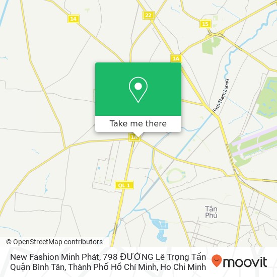 New Fashion Minh Phát, 798 ĐƯỜNG Lê Trọng Tấn Quận Bình Tân, Thành Phố Hồ Chí Minh map