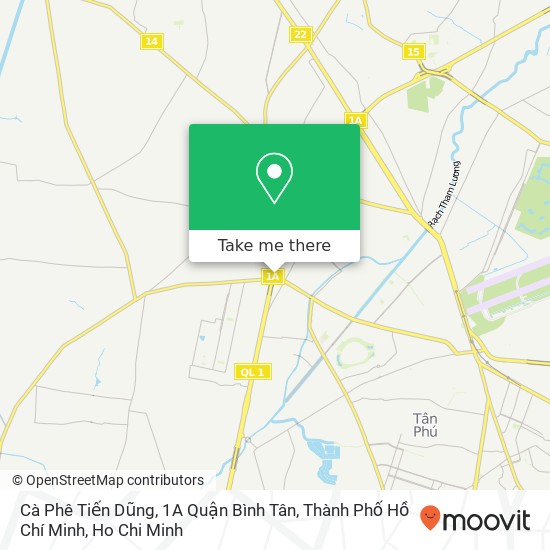 Cà Phê Tiến Dũng, 1A Quận Bình Tân, Thành Phố Hồ Chí Minh map