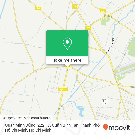 Quán Minh Dũng, 222 1A Quận Bình Tân, Thành Phố Hồ Chí Minh map