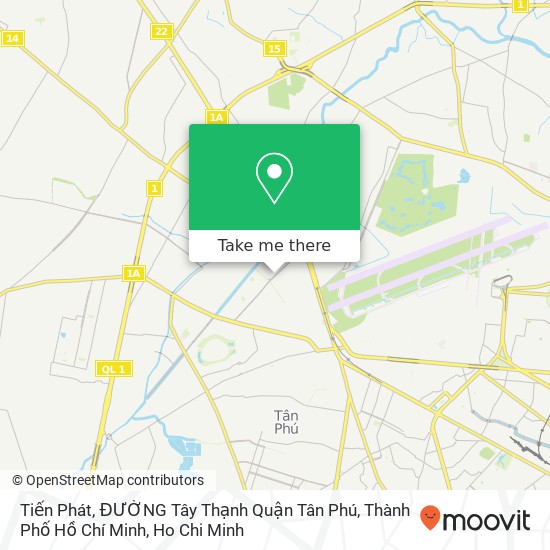 Tiến Phát, ĐƯỜNG Tây Thạnh Quận Tân Phú, Thành Phố Hồ Chí Minh map