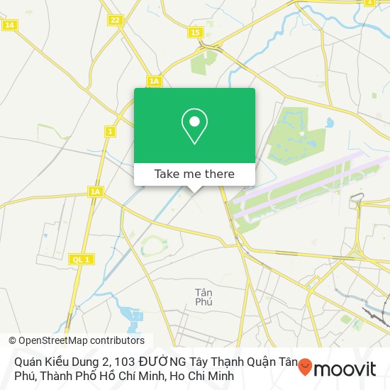 Quán Kiều Dung 2, 103 ĐƯỜNG Tây Thạnh Quận Tân Phú, Thành Phố Hồ Chí Minh map