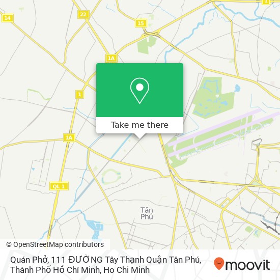 Quán Phở, 111 ĐƯỜNG Tây Thạnh Quận Tân Phú, Thành Phố Hồ Chí Minh map