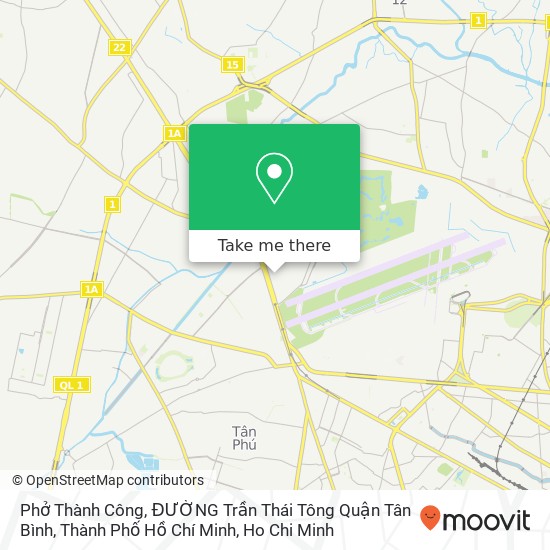 Phở Thành Công, ĐƯỜNG Trần Thái Tông Quận Tân Bình, Thành Phố Hồ Chí Minh map