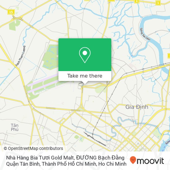 Nhà Hàng Bia Tươi Gold Malt, ĐƯỜNG Bạch Đằng Quận Tân Bình, Thành Phố Hồ Chí Minh map