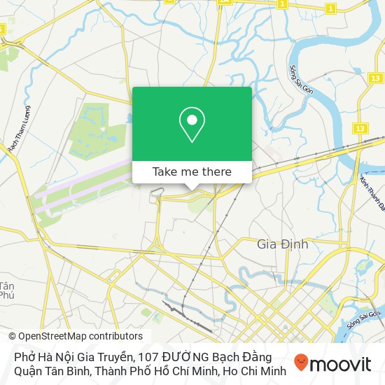 Phở Hà Nội Gia Truyền, 107 ĐƯỜNG Bạch Đằng Quận Tân Bình, Thành Phố Hồ Chí Minh map