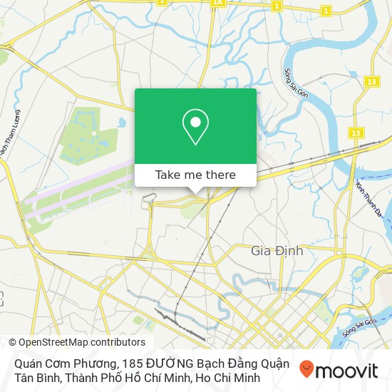 Quán Cơm Phương, 185 ĐƯỜNG Bạch Đằng Quận Tân Bình, Thành Phố Hồ Chí Minh map