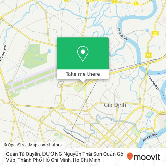 Quán Tú Quyên, ĐƯỜNG Nguyễn Thái Sơn Quận Gò Vấp, Thành Phố Hồ Chí Minh map