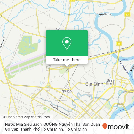 Nước Mía Siêu Sạch, ĐƯỜNG Nguyễn Thái Sơn Quận Gò Vấp, Thành Phố Hồ Chí Minh map