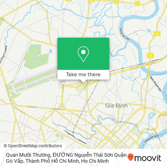Quán Mười Thương, ĐƯỜNG Nguyễn Thái Sơn Quận Gò Vấp, Thành Phố Hồ Chí Minh map