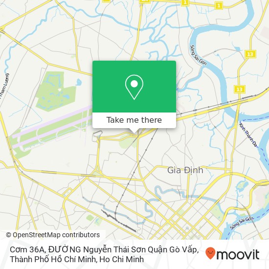 Cơm 36A, ĐƯỜNG Nguyễn Thái Sơn Quận Gò Vấp, Thành Phố Hồ Chí Minh map