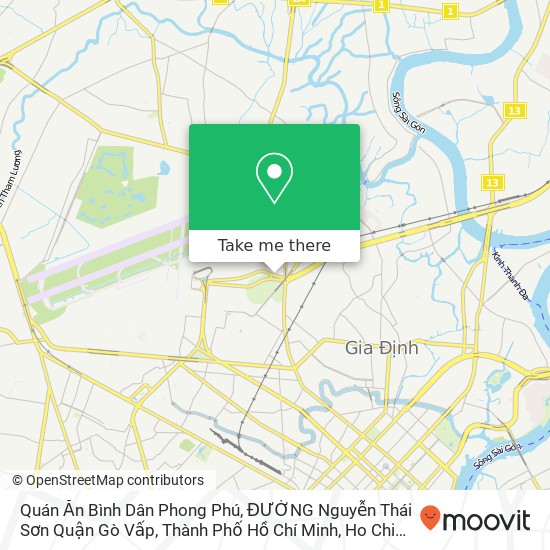Quán Ăn Bình Dân Phong Phú, ĐƯỜNG Nguyễn Thái Sơn Quận Gò Vấp, Thành Phố Hồ Chí Minh map