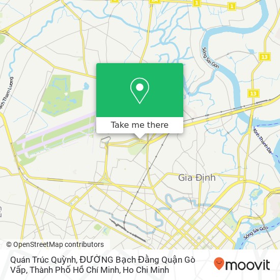 Quán Trúc Quỳnh, ĐƯỜNG Bạch Đằng Quận Gò Vấp, Thành Phố Hồ Chí Minh map