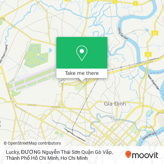 Lucky, ĐƯỜNG Nguyễn Thái Sơn Quận Gò Vấp, Thành Phố Hồ Chí Minh map