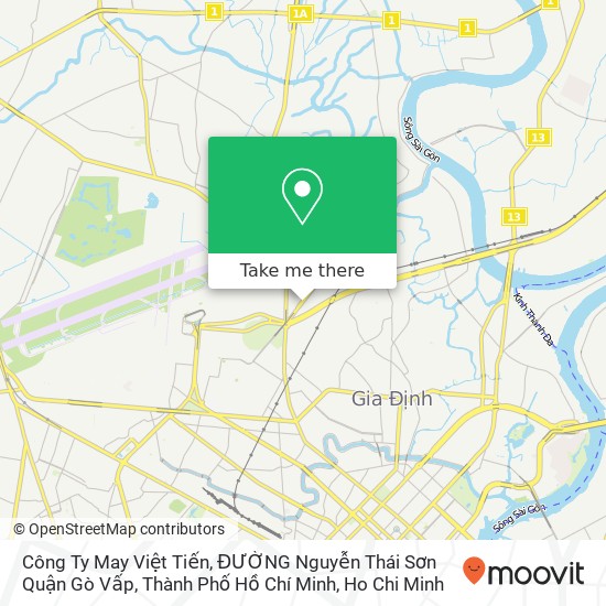Công Ty May Việt Tiến, ĐƯỜNG Nguyễn Thái Sơn Quận Gò Vấp, Thành Phố Hồ Chí Minh map