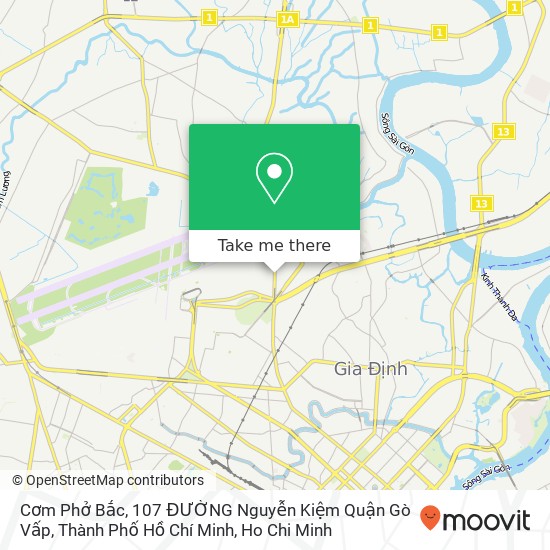 Cơm Phở Bắc, 107 ĐƯỜNG Nguyễn Kiệm Quận Gò Vấp, Thành Phố Hồ Chí Minh map