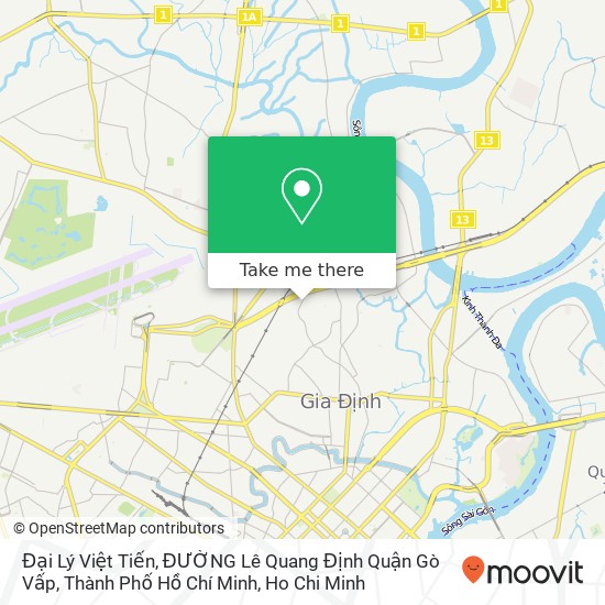 Đại Lý Việt Tiến, ĐƯỜNG Lê Quang Định Quận Gò Vấp, Thành Phố Hồ Chí Minh map