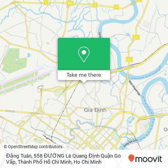 Đăng Tuân, 558 ĐƯỜNG Lê Quang Định Quận Gò Vấp, Thành Phố Hồ Chí Minh map