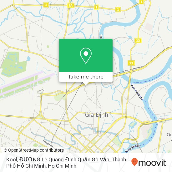 Kool, ĐƯỜNG Lê Quang Định Quận Gò Vấp, Thành Phố Hồ Chí Minh map