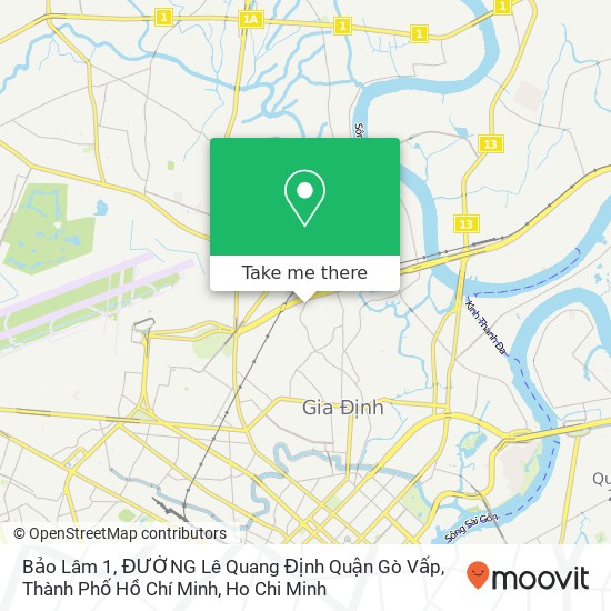Bảo Lâm 1, ĐƯỜNG Lê Quang Định Quận Gò Vấp, Thành Phố Hồ Chí Minh map