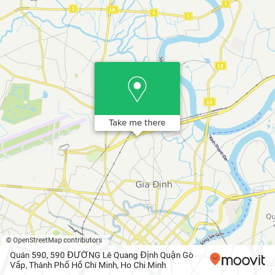Quán 590, 590 ĐƯỜNG Lê Quang Định Quận Gò Vấp, Thành Phố Hồ Chí Minh map