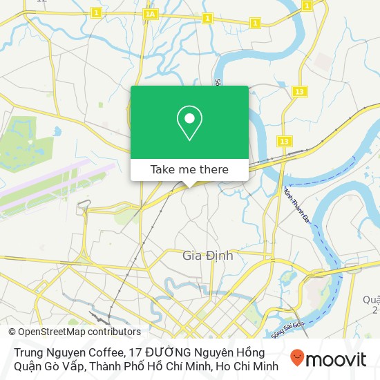 Trung Nguyen Coffee, 17 ĐƯỜNG Nguyên Hồng Quận Gò Vấp, Thành Phố Hồ Chí Minh map