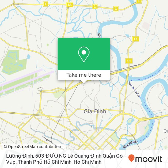 Lương Đình, 503 ĐƯỜNG Lê Quang Định Quận Gò Vấp, Thành Phố Hồ Chí Minh map