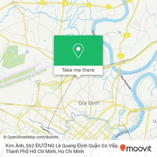 Kim Ánh, 562 ĐƯỜNG Lê Quang Định Quận Gò Vấp, Thành Phố Hồ Chí Minh map