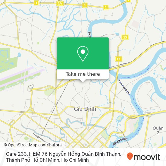 Cafe 233, HẺM 76 Nguyễn Hồng Quận Bình Thạnh, Thành Phố Hồ Chí Minh map