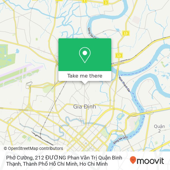 Phở Cường, 212 ĐƯỜNG Phan Văn Trị Quận Bình Thạnh, Thành Phố Hồ Chí Minh map