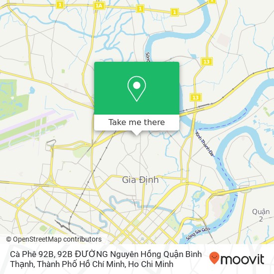 Cà Phê 92B, 92B ĐƯỜNG Nguyên Hồng Quận Bình Thạnh, Thành Phố Hồ Chí Minh map