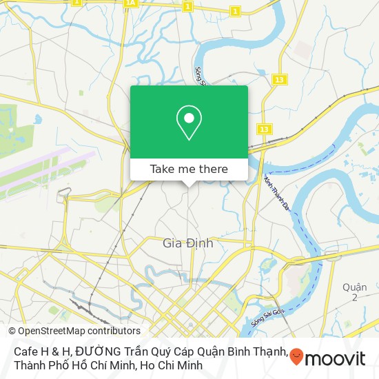 Cafe H & H, ĐƯỜNG Trần Quý Cáp Quận Bình Thạnh, Thành Phố Hồ Chí Minh map
