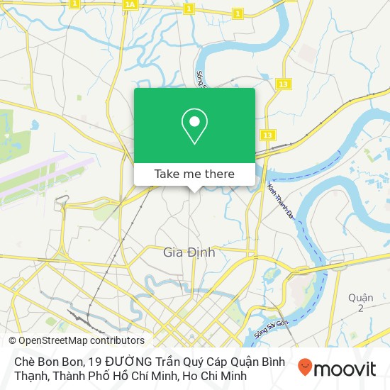 Chè Bon Bon, 19 ĐƯỜNG Trần Quý Cáp Quận Bình Thạnh, Thành Phố Hồ Chí Minh map