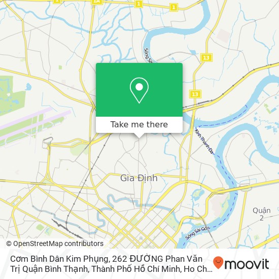 Cơm Bình Dân Kim Phụng, 262 ĐƯỜNG Phan Văn Trị Quận Bình Thạnh, Thành Phố Hồ Chí Minh map