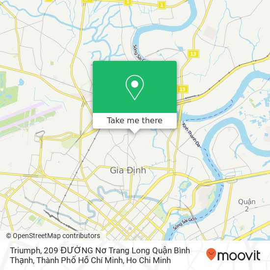 Triumph, 209 ĐƯỜNG Nơ Trang Long Quận Bình Thạnh, Thành Phố Hồ Chí Minh map
