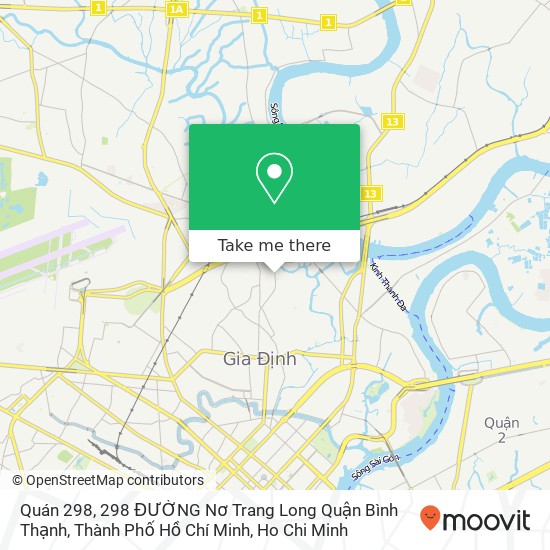 Quán 298, 298 ĐƯỜNG Nơ Trang Long Quận Bình Thạnh, Thành Phố Hồ Chí Minh map