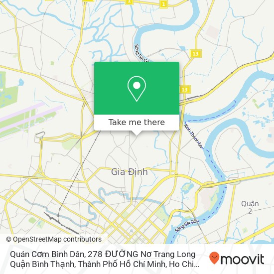 Quán Cơm Bình Dân, 278 ĐƯỜNG Nơ Trang Long Quận Bình Thạnh, Thành Phố Hồ Chí Minh map