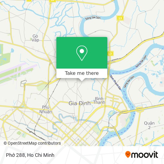Phở 288 map