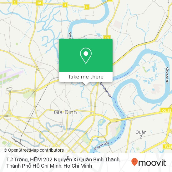 Tứ Trọng, HẺM 202 Nguyễn Xí Quận Bình Thạnh, Thành Phố Hồ Chí Minh map