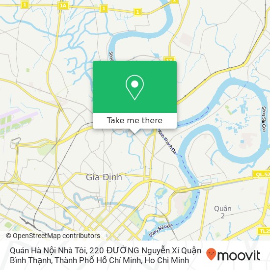 Quán Hà Nội Nhà Tôi, 220 ĐƯỜNG Nguyễn Xí Quận Bình Thạnh, Thành Phố Hồ Chí Minh map