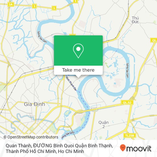 Quán Thành, ĐƯỜNG Bình Quoi Quận Bình Thạnh, Thành Phố Hồ Chí Minh map