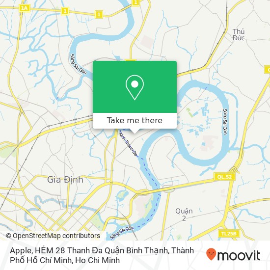 Apple, HẺM 28 Thanh Đa Quận Bình Thạnh, Thành Phố Hồ Chí Minh map