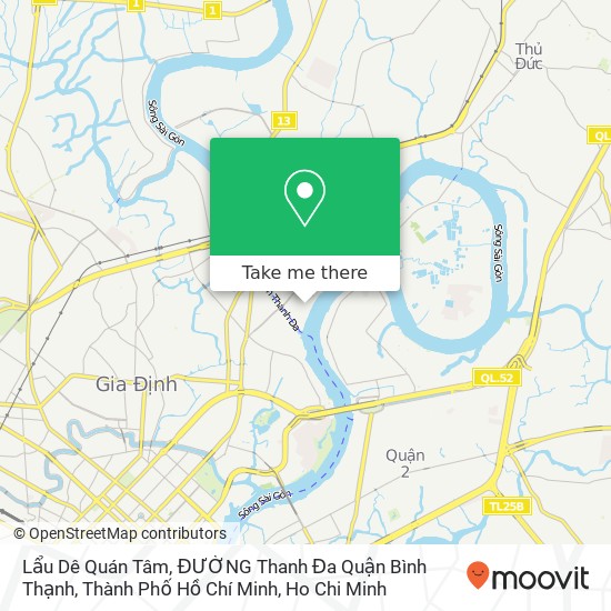 Lẩu Dê Quán Tâm, ĐƯỜNG Thanh Đa Quận Bình Thạnh, Thành Phố Hồ Chí Minh map