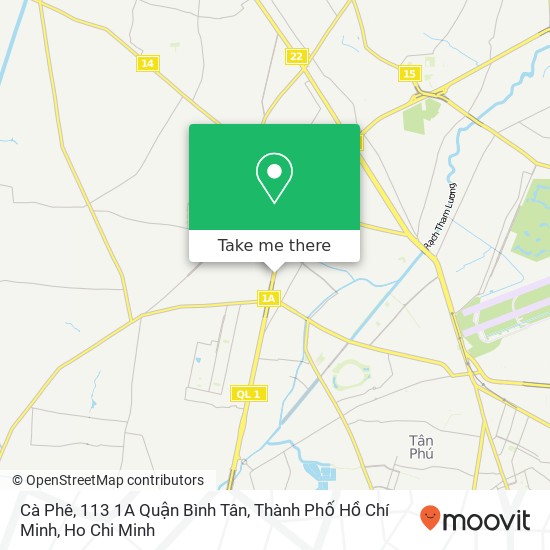 Cà Phê, 113 1A Quận Bình Tân, Thành Phố Hồ Chí Minh map