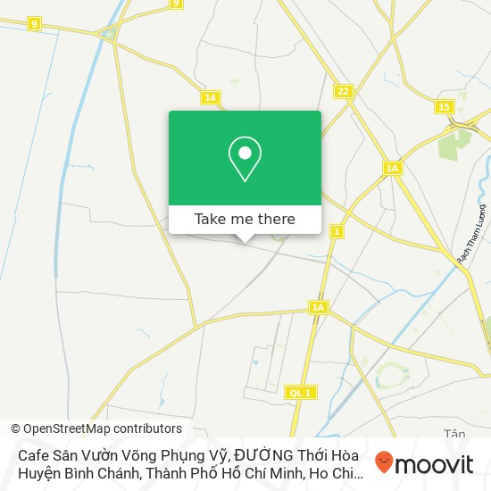 Cafe Sân Vườn Võng Phụng Vỹ, ĐƯỜNG Thới Hòa Huyện Bình Chánh, Thành Phố Hồ Chí Minh map