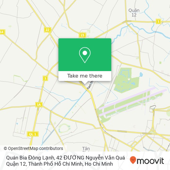 Quán Bia Đông Lạnh, 42 ĐƯỜNG Nguyễn Văn Quá Quận 12, Thành Phố Hồ Chí Minh map