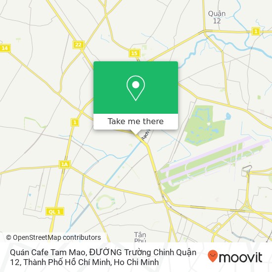Quán Cafe Tam Mao, ĐƯỜNG Trường Chinh Quận 12, Thành Phố Hồ Chí Minh map