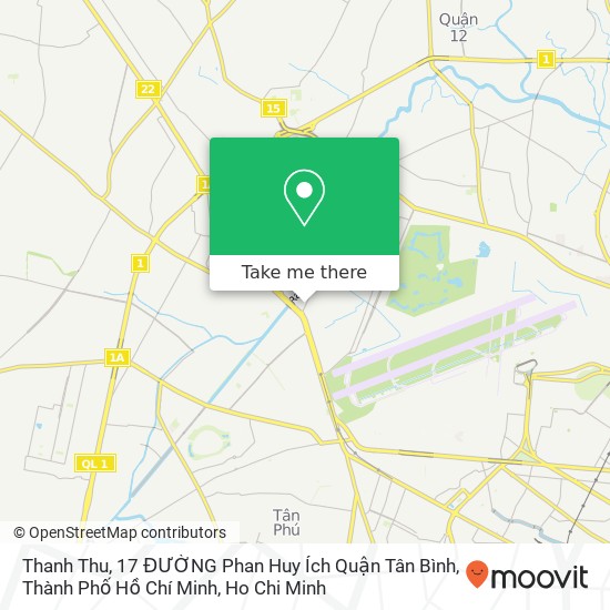 Thanh Thu, 17 ĐƯỜNG Phan Huy Ích Quận Tân Bình, Thành Phố Hồ Chí Minh map