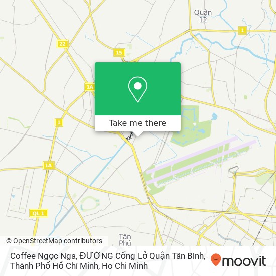 Coffee Ngọc Nga, ĐƯỜNG Cống Lở Quận Tân Bình, Thành Phố Hồ Chí Minh map