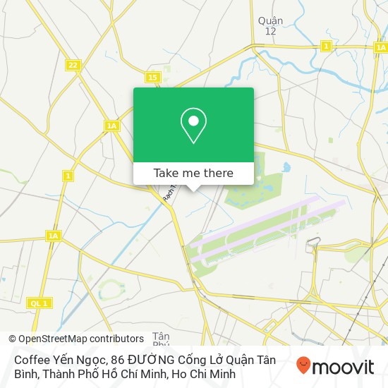 Coffee Yến Ngọc, 86 ĐƯỜNG Cống Lở Quận Tân Bình, Thành Phố Hồ Chí Minh map